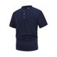 thumbnail image 5 of Mens Manga Corta Botón Abajo Camisas con Bolsillo Color Sólido Stand-Up Collar Blusa, Botón de la Moda de Bolsillo para los Hombres, Lavado de Manos Casual, 5 of 7