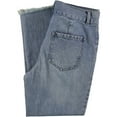 thumbnail image 2 of Free People Womens Raw-Hem Straight Leg Jeans, Blue, 31, 2 of 2