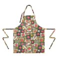 thumbnail image 2 of Pioneer Flower Floral Print Pattern Apron for Women and Men, Cotton Linen Waterproof with Pockets, Adjustable, 33x27 Inch for Kitchen, Gardening, BBQ, Salon, 2 of 6