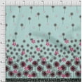 thumbnail image 1 of oneOone Cotton Flex Pastel Mint Fabric Artistic Flower Panel Quilting Supplies Print Sewing Fabric By The Yard 40 Inch Wide, 1 of 3