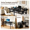 thumbnail image 7 of HDOFM 31.5 Inch Folding Computer Desk - Portable Activity Table Conference Table Home Office Desk, Attached storage rack,No Assembly,Teak, 7 of 7