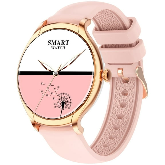 LZUEFK 1.39-inch men's and women's smart watch, suitable for Android and iPhone devices, fitness tracker for answering/calling/more than 100 sports modes, IP67 waterproof pedometer watch（Pink）