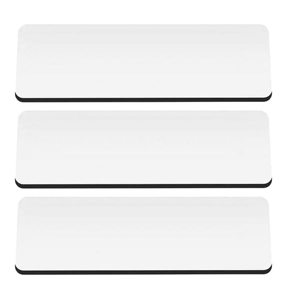 Worgeous 3pcs Diy Blank Name Badges With Clips Unpainted Blank Name Tags Lightweight Brooch Pin Name Tags Wear-Resistant Blank Name Tag Pins For Conferences Exhibitions