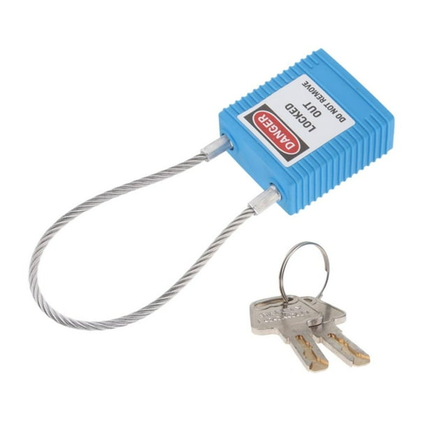 Lockout Padlock Keyed Different Stainless Steel .2mm Shackle Locks Blue