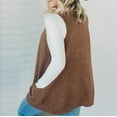 thumbnail image 6 of Womens Sleeveless V-Neck Sweater Vest Casual Loose Fit Knitted Pullovers Sweater Top with Pockets, 6 of 7