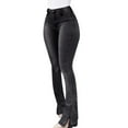 thumbnail image 1 of JDinms Womens Bootcut Flare Jeans Bell Bottoms Solid Denim, 1 of 3