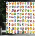 thumbnail image 4 of Ambesonne Animation Shower Curtain, Mosters Cartoon, 69"Wx75"L, Multicolor, 4 of 5