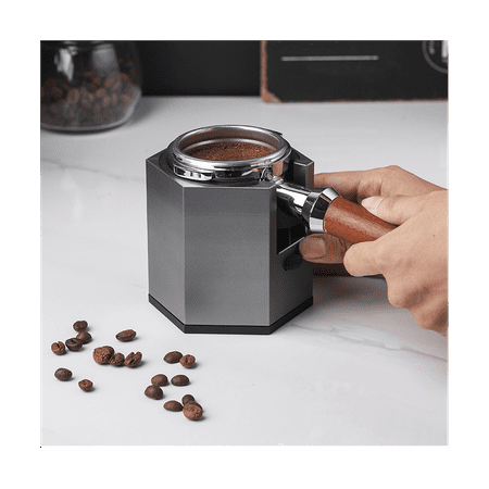 

Diamond Stainless steel Coffee Filter Handle Holder Espresso Mat Stand Coffee Tamper Base Rack Accessories Black