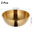 thumbnail image 3 of Cabilock 2pcs Appetizer Serving Trays Stainless Steel Sauce Dishes Round Seasoning Dishes for Home Restaurant Bar (Golden), 3 of 3