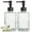 Clear-B, variant on 2 Diamond Design 330ml Transparent Glass Soap Dispenser Refillable Soap Dispenser Container with Black Pump for Bathroom Kitchen 330ml