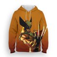thumbnail image 3 of Sudadera con capucha para hombre con estampado 3D de Marvel Wolverine, estilo hip hop callejero, informal, para deportes al aire libre, fitness, moda para hombre, 3 of 5