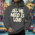 thumbnail image 2 of Men's Fashion Casual Digital Letter Print Hooded Long Sleeve Hooded Sweater Top, 2 of 2