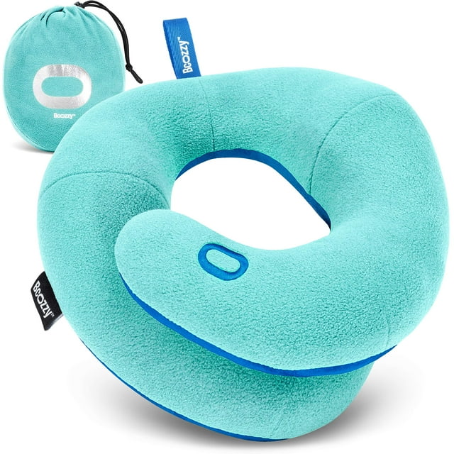 Almohada cervical de viaje BCOZZY Kids (8-12 años), azul claro suave