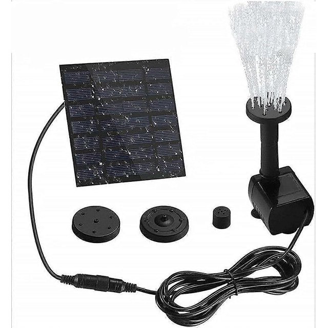 Solar Fountain - Solar Pump For Bird Bath - Free Standing Floating Solar Fountain With Panel - 1.2w Solar Powered Water Fountain For Garden, Pond And_Perfect Gift