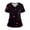 34# Navy, variant on Womens Valentine's Day Scrub Tops Short Sleeve V Neck Love-Hearted Print Plus Size Nursing Uniforms Shirts with Pockets 2025 Purple XL