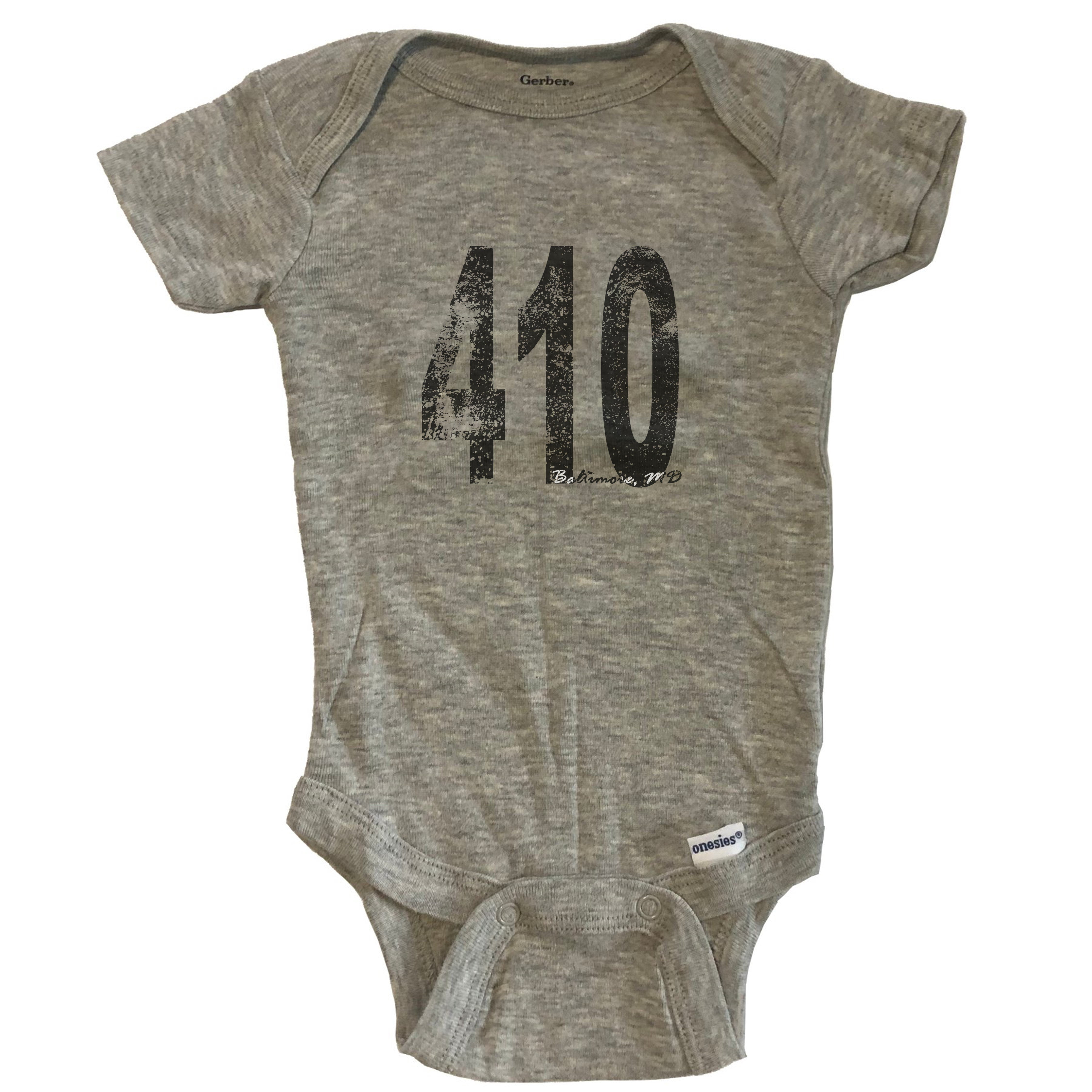 410 Baltimore Maryland Area Code Baby Bodysuit One Piece Baby Bodysuit Grey Walmart Com
