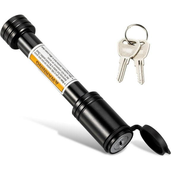 Trailer Hitch Lock Black, Hitch Pin Lock with 5/8 Inch Diameter Anti-Theft Hitch Locking Pin for 2 Inch Receiver