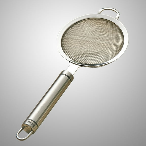 GOOHOCHY Stainless Steel Mesh Skimmer Strainers Spiral Mesh Skimmer Spoon Ladle for Noodles Spaetzle (Size 2)