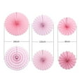 thumbnail image 3 of 6 Pcs/set Paper Folding Fan Party Home Party folding flower Decoration Single Layer DIY Foldable Flower Fan, 3 of 7