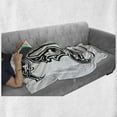 thumbnail image 6 of Letter B Soft Flannel Fleece Throw Blanket, Classical Designed Font with Ornamental Details Alphabet Typescript, Cozy Plush for Indoor and Outdoor Use, 50" x 70", Black White, by Ambesonne, 6 of 6
