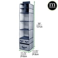 thumbnail image 4 of mDesign Nursery Hanging Organizer with 7 Shelves/3 Drawers, 2 Pack - Navy Blue, 4 of 9