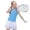 Blue, variant on Girls Tshirts Kids Athletic Solid Color Performance Tee Breathable Play Top Girls Tops White 7-8 Years