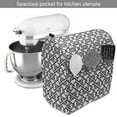 thumbnail image 2 of Orient Stand Mixer Cover, Chevron Pattern with Middle East Effects Traditional Minimalist Design, Kitchen Appliance Organizer Bag Cover with Pockets, 5 Quarts, Charcoal Grey White, by Ambesonne, 2 of 4
