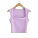 thumbnail image 4 of Chaleco Camiseta sin mangas sexy para mujer, camisetas elásticas, camiseta sin mangas básica (púrpura S) Kuymtek Púrpura T S para Mujer, 4 of 9