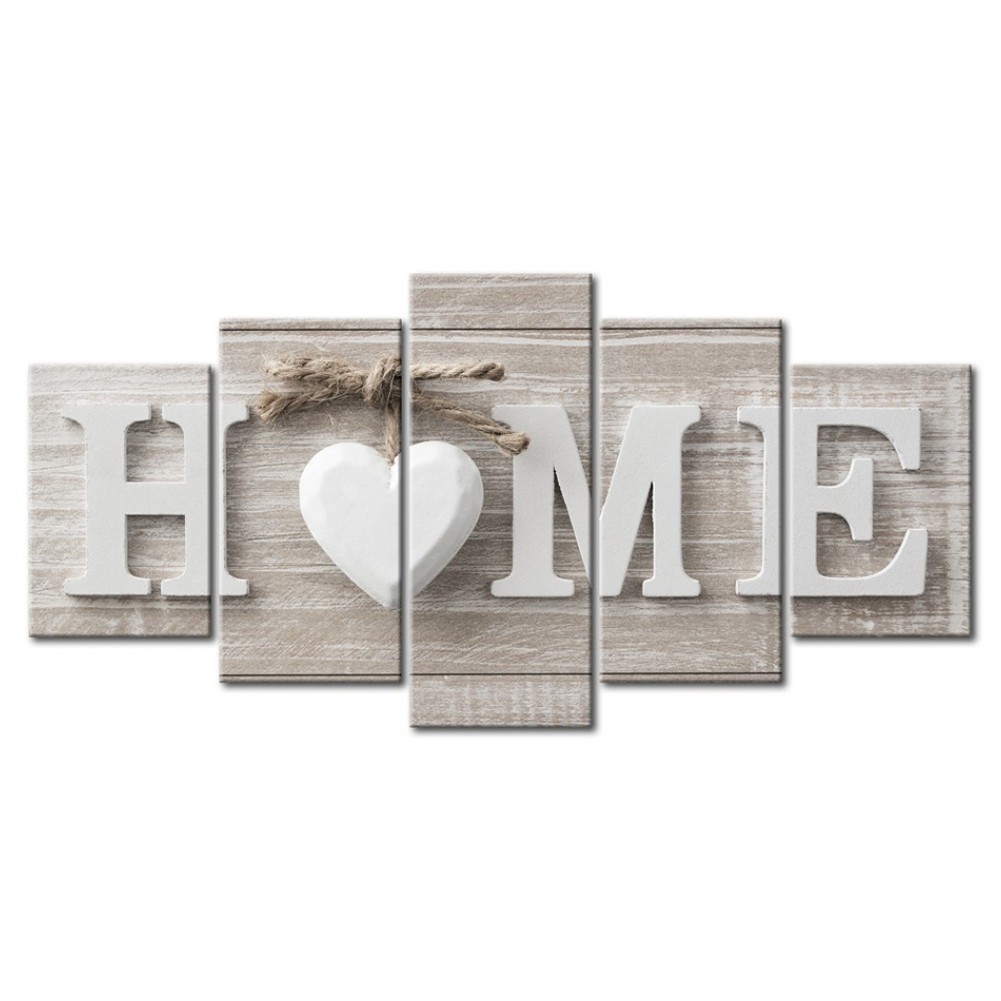 5 Pcs Unframed HOME Sign Canvas Wall Art Modern Wall Art Picture Home Decor