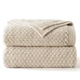 thumbnail image 3 of Whale Flotilla Knit Chenille Twin Size Blanket for Bed, Soft Fuzzy Warm Chunky Bed Blanket, 60"x80", Camel, 3 of 9