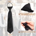 thumbnail image 2 of Jagowa 1 corbata para niños con banda elástica para el cuello, corbatas atadas para uniformes escolares de boda (negro, azul, rojo), 2 of 7