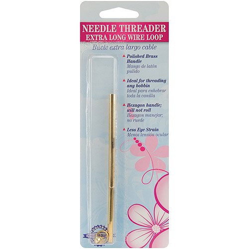 Needle Threader With Extra Long Wire Loop