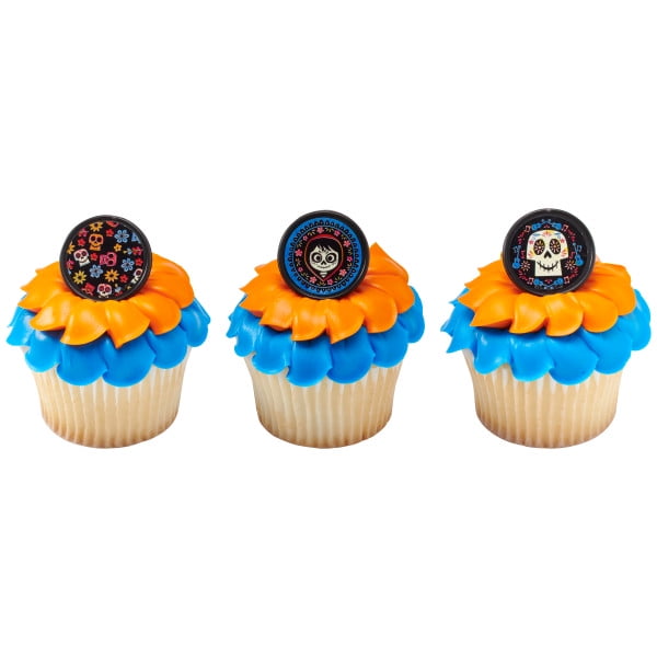 24 CoCo Family Day of the Dead Cupcake Rings Toppers