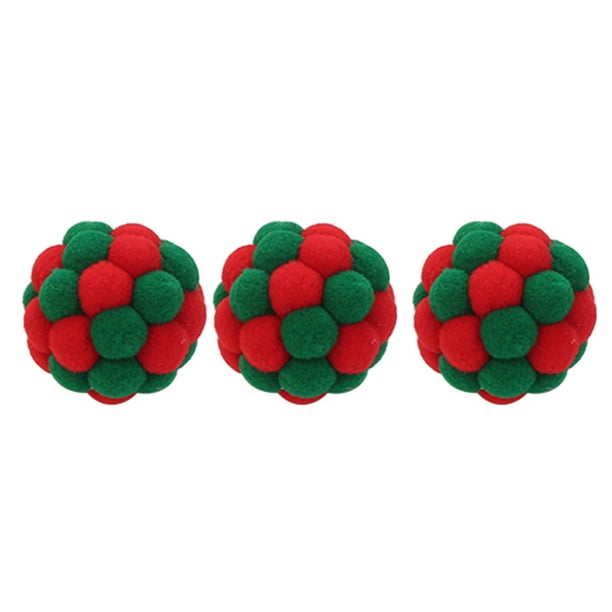 3 uds juguete de gato colorido de peluche divertido interactivo Bell Bouncy Ball (Navidad) Tmvgtek Para estrenar