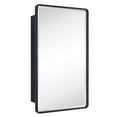 thumbnail image 4 of TEHOME Farmhouse Black Recessed Rectangle Bathroom Medicine Cabinet with Beveled Vanity Mirror for Wall, 4 of 7
