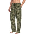 thumbnail image 2 of Yiaed Green Snake Skin Print Men's Lounge Pants, Loose PJ Bottoms, Long Pajama Pants for Men-Medium, 2 of 5