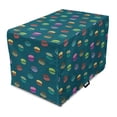 thumbnail image 1 of Espresso Dog Crate Cover, Continuous Abstract Colorful Coffee Beans Pattern Hot Beverages, Easy to Use Pet Kennel Cover for Medium Large Dogs, 35" x 23" x 27", Dark Teal and Multicolor, by Ambesonne, 1 of 6