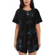 thumbnail image 1 of Fotbe Game Time Conjunto de Pijama Estampado para Mujer, 2 Piezas, Ropa de Dormir con Camiseta de Manga Corta y Shorts Suaves-4X-Large, 1 of 6