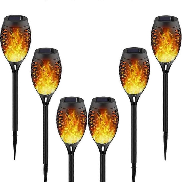 6 Pack Solar Lights Outdoor, Solar Wall Light for Garden Decor, Waterproof Solar Powered Outdoor Lights, Mini Decorative Torch Lights for Garden, Pati