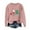 Pink, variant on Women's Christmas Sweater Women Sweaters Round Neck Long Sleeve Christmas Print Pullover Sweater