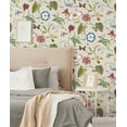 thumbnail image 6 of NextWall Raspberry & Chartreuse Summer Garden Floral Peel and Stick Wallpaper, 6 of 6