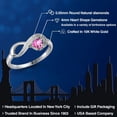 thumbnail image 2 of Gem Stone King 10K White Gold Pink Mystic Topaz and White Diamond Accent Infinity Ring for Women (0.33 Cttw, Heart Shape 4MM, Gemstone November Birthstone, Size 8), 2 of 6