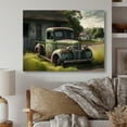 thumbnail image 2 of Designart Green Old Truck At The Barn Canvas Wall Art, 2 of 5