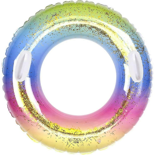 Anillo de natación Wenya para adultos, flotador transparente, inflable, ideal para piscinas y deportes acuáticos.