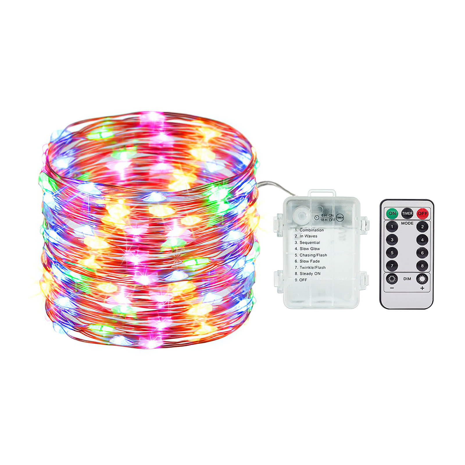 Details about   Xmas 5/10M 50/100Led USB Copper Wire RGB Fairy String Light With Remote Control 