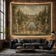 thumbnail image 6 of Mountain Garden Pond With Deer And Pine Trees, Serene Vintage Style for Nature Lovers, Rustic Cabin Decor, New Home Gift Tapestry Wall Hanging for Bedroom and Cabin, 6 of 7