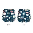 thumbnail image 5 of Vsdgher Dental Print Women's Running Double Layer Shorts High Waisted with Pockets Elastic Yoga Workout Athletic Gym Sports, 5 of 8