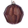 thumbnail image 1 of Vickerman MC190876D 5 in. Mocha Glitter Faceted Ball Ornament - 3 per Bag, 1 of 3