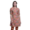 thumbnail image 1 of Bimba Kurtis Indiennes Courtes pour Femmes Tunique Imprimée Chemise à Manches Roulées, 1 of 6
