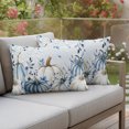 thumbnail image 3 of Outdoor Pillow Covers 20x12 Set of 2, Blue Vintage Fall Waterproof Patio Throw Pillow Covers for Couch Sofa Chair, Thanksgiving Botanical Pumpkins Decorative Pillowcases for Throw Pillows, 3 of 9